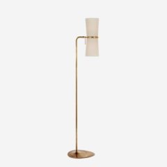 Andrew Martin Lighting Clarkson Floor Lamp, Antique Brass