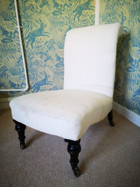 Original Victorian Antique Nursing/Slipper Chair