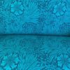 Antique sofa navy turquoise fabric